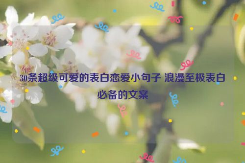 30条超级可爱的表白恋爱小句子 浪漫至极表白必备的文案