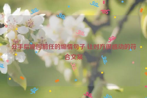 分手后挽回前任的煽情句子 让对方很感动的符合文案